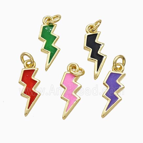 Copper Pendant pave zircon, Gold Plated