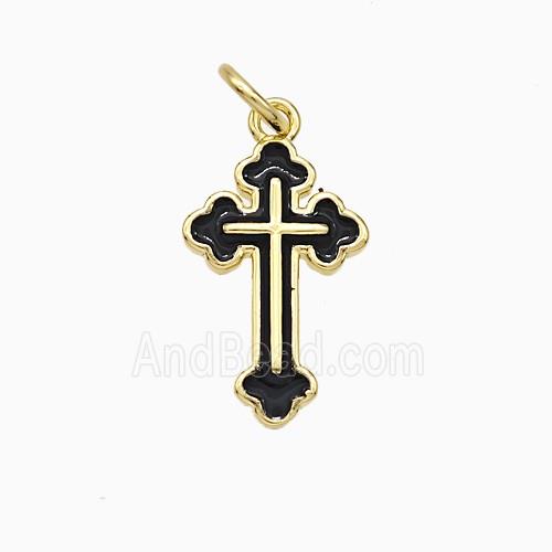 Copper Pendant pave zircon, Gold Plated