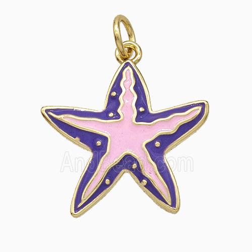 Copper Pendant pave zircon, Gold Plated