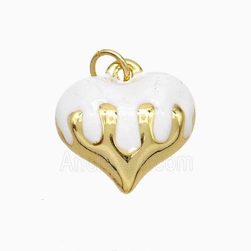 Copper Pendant pave zircon, Gold Plated