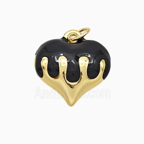 Copper Pendant pave zircon, Gold Plated