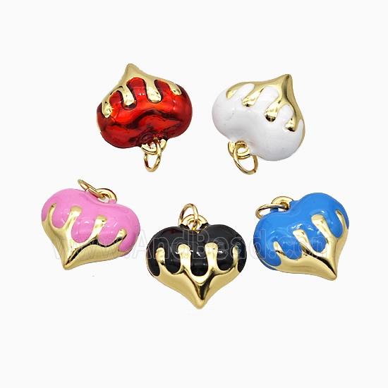 Copper Pendant pave zircon, Gold Plated