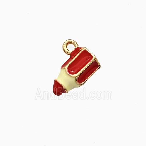 Copper Earring pave zircon, Gold Plated