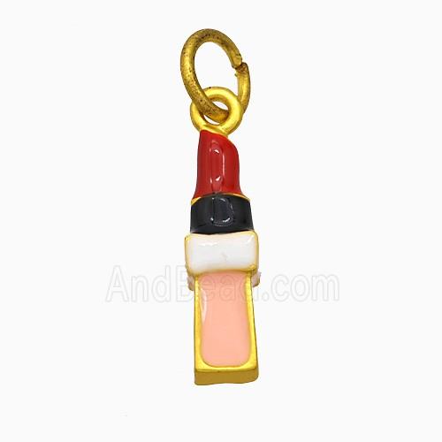 Copper Earring pave zircon, Gold Plated