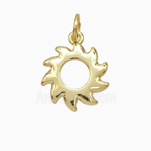 Copper Sun Pendant Gold Plated