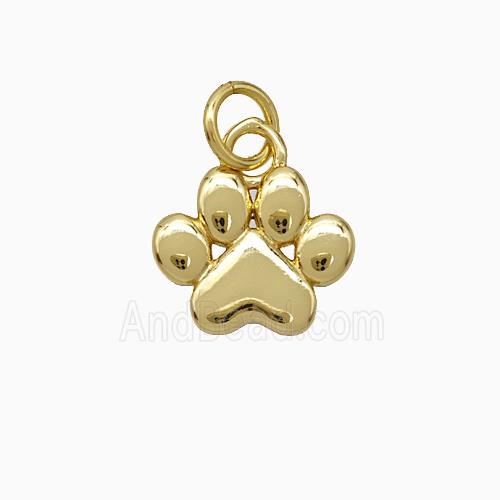 Paws Charms Copper Pendant Gold Plated