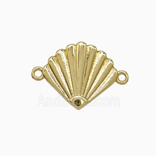 Copper Scallop Shell Connector Gold Plated
