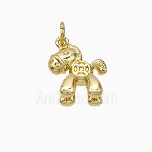 Copper Trojan Horse Pendant Gold Plated