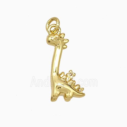 Copper Dinosaur Pendant Gold Plated