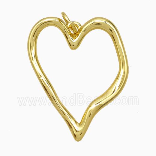 Copper Heart Pendant Gold Plated