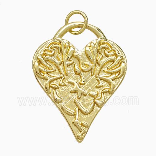 Copper Heart Pendant Gold Plated