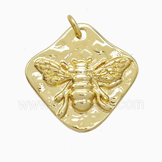 Copper Honeybee Pendnat Gold Plated