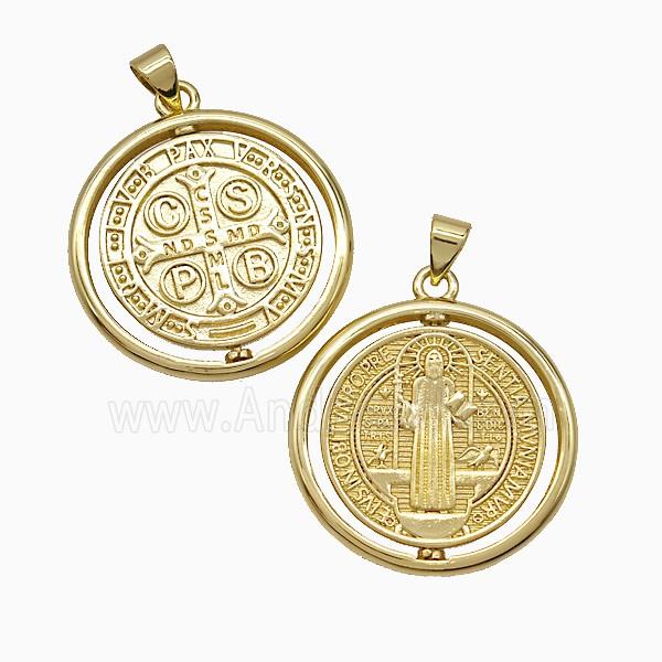 Jesus Charms Copper Pendant CSPB Gold Plated