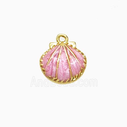 Enamel Copper Pendant Gold Plated