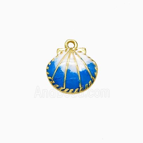 Enamel Copper Pendant Gold Plated