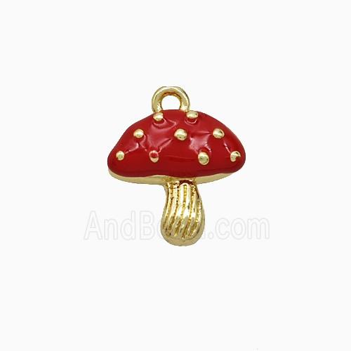 Enamel Copper Pendant Gold Plated