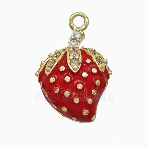 Enamel Copper Pendant Gold Plated