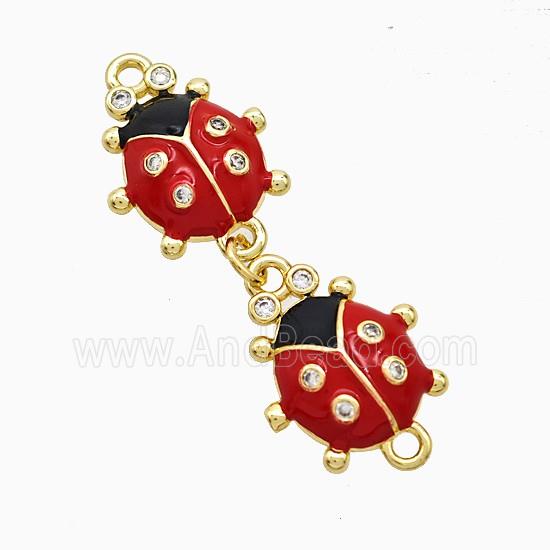 Enamel Copper Pendant Gold Plated