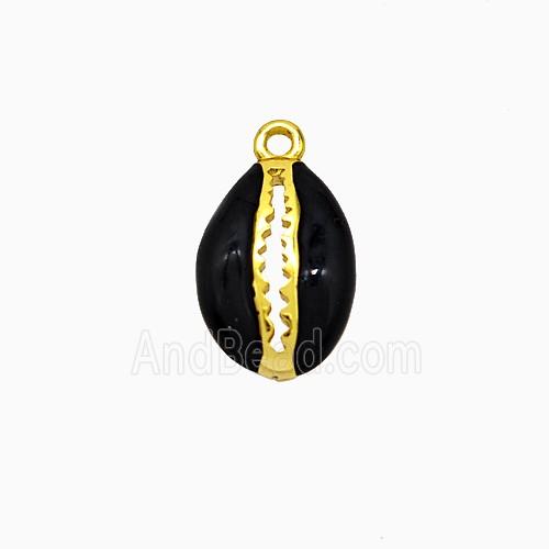 Enamel Copper Pendant Gold Plated