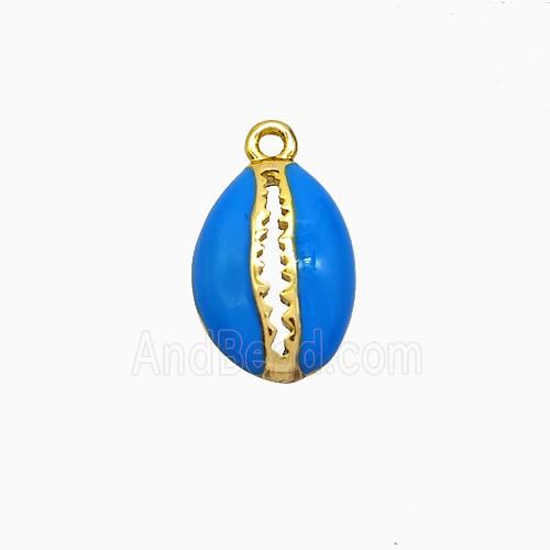 Enamel Copper Pendant Gold Plated