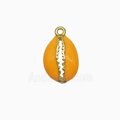 Enamel Copper Pendant Gold Plated