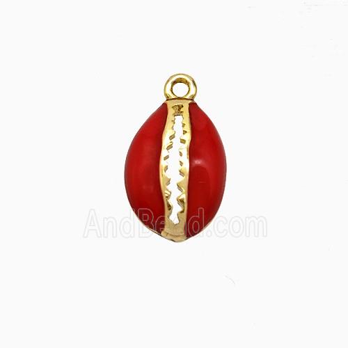 Enamel Copper Pendant Gold Plated