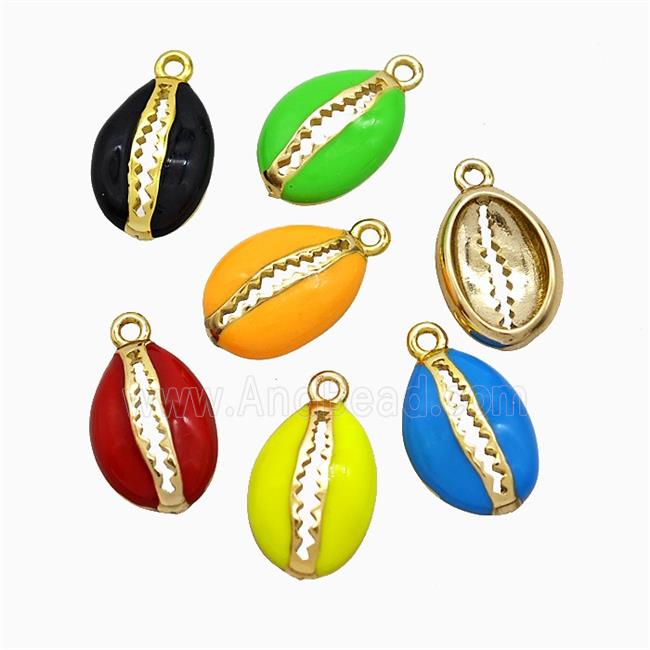 Enamel Copper Pendant Gold Plated