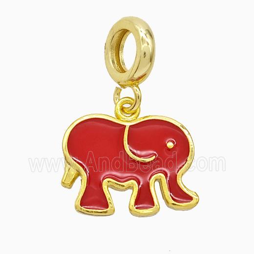 Enamel Copper Pendant Gold Plated