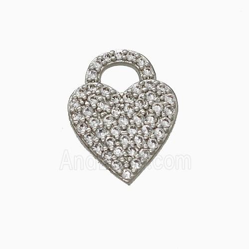 Copper Pendant Pave Zircon, Gold Plated