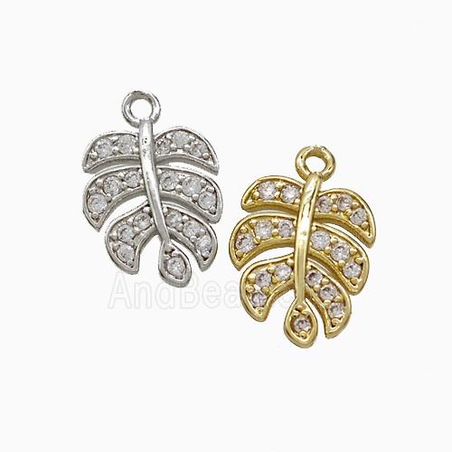 Copper Pendant Pave Zircon, Gold Plated