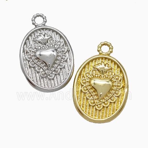 Copper Pendant Pave Zircon, Gold Plated