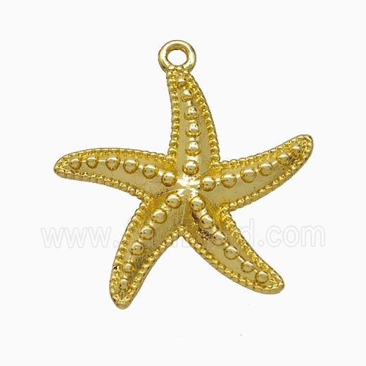 Copper Starfish Pendant Gold Plated