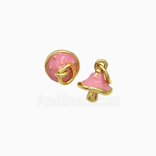 Copper Pendant Pave Zircon, Gold Plated