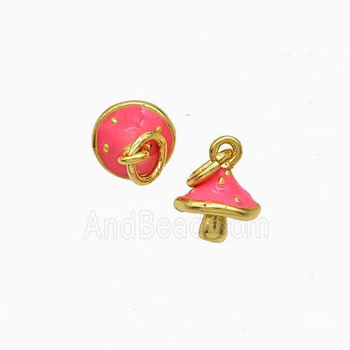 Copper Pendant Pave Zircon, Gold Plated