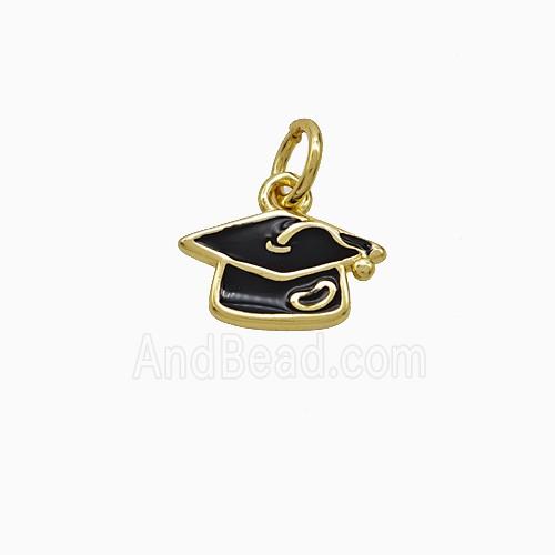 Copper Pendant Pave Zircon, Gold Plated