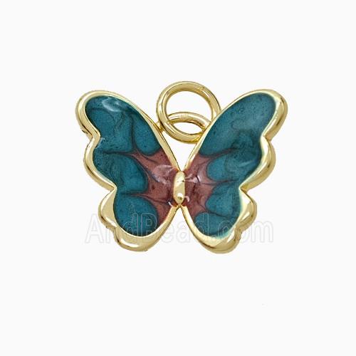 Copper Pendant Pave Zircon, Gold Plated