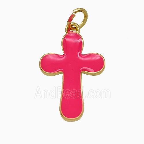 Copper Pendant Pave Zircon, Gold Plated