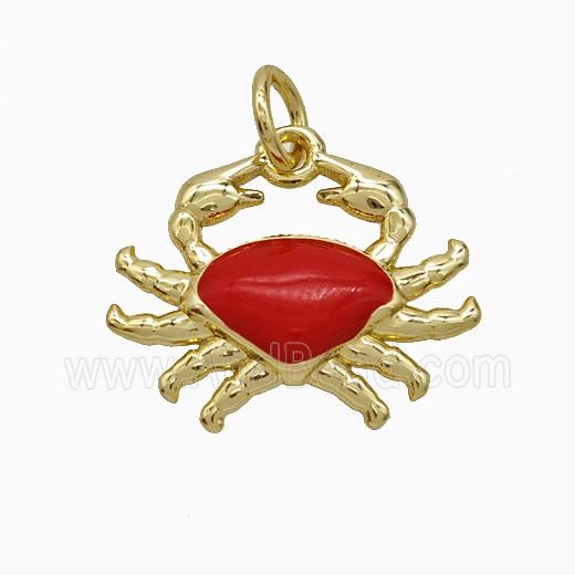 Copper Pendant Pave Zircon, Gold Plated