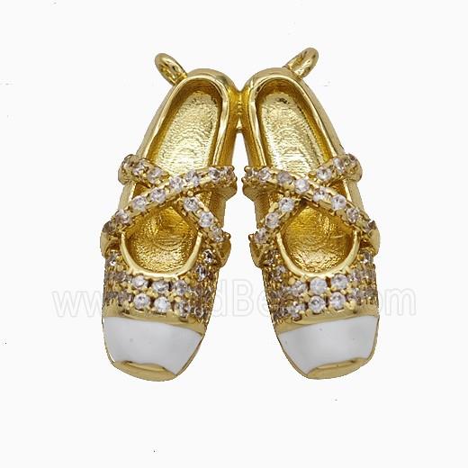 Copper Pendant Pave Zircon, Gold Plated