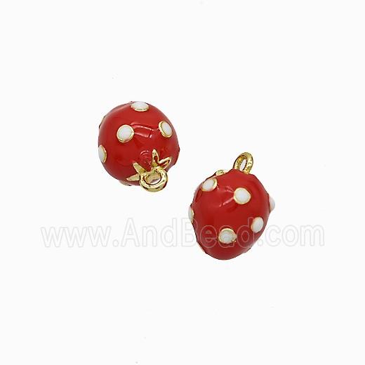 Copper Pendant Pave Zircon, Gold Plated