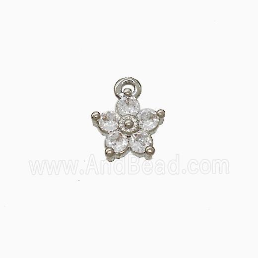 Copper Pendant Pave Zircon, Gold Plated