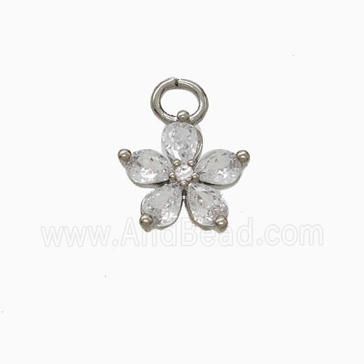 Copper Pendant Pave Zircon, Gold Plated