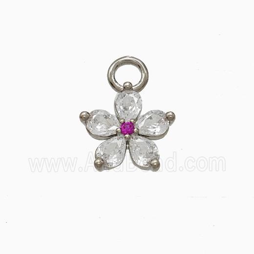 Copper Pendant Pave Zircon, Gold Plated