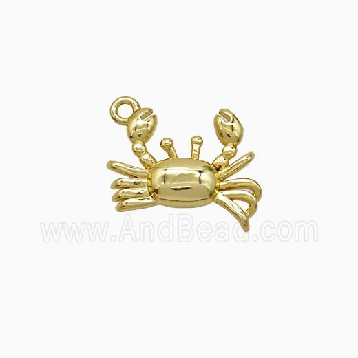 Copper Pendant Pave Zircon, Gold Plated