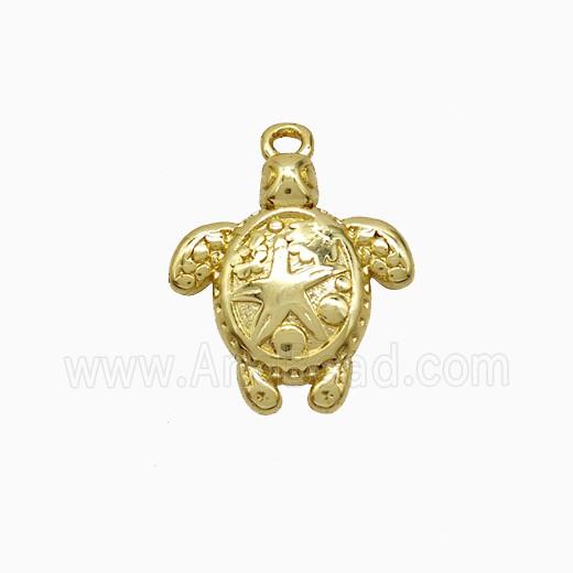 Copper Pendant Pave Zircon, Gold Plated
