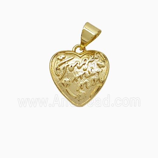 Copper Pendant Pave Zircon, Gold Plated