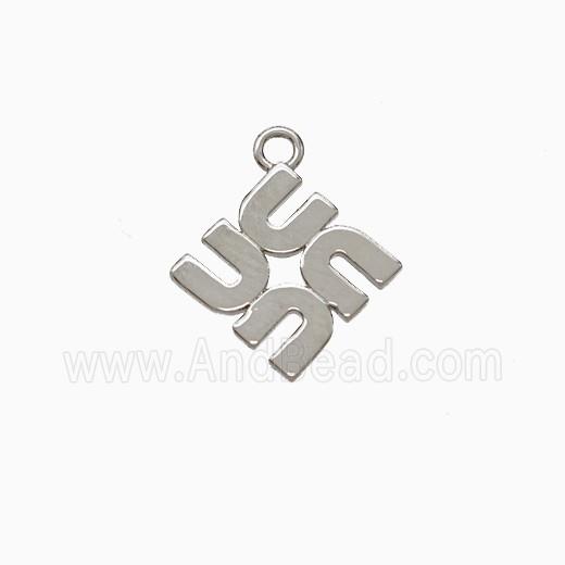Copper Pendant Pave Zircon, Gold Plated