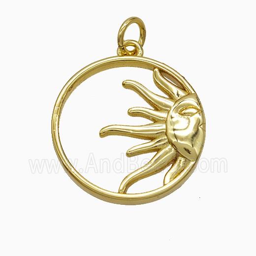 Copper Pendant, Gold Plated