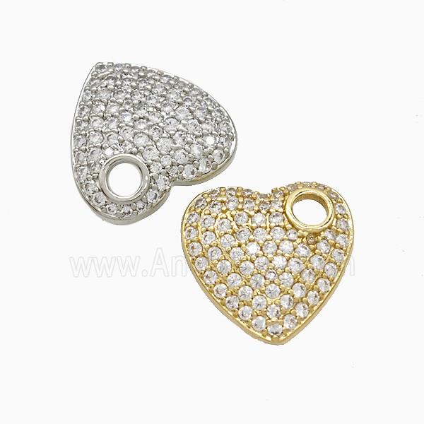 Copper Pendant Pave Zircon, Gold Plated