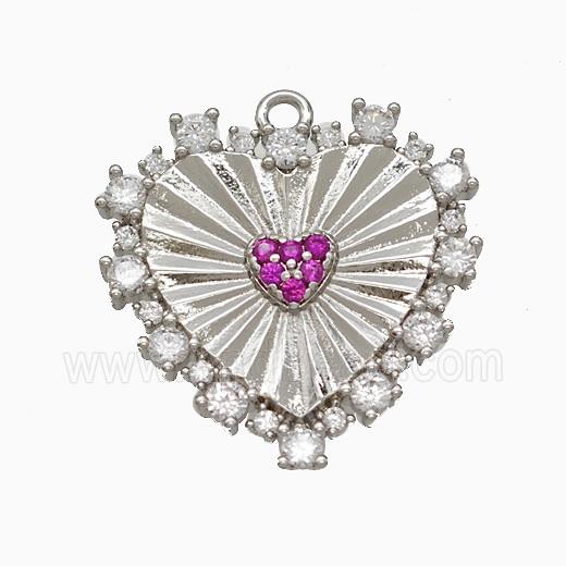 Copper Pendant Pave Zircon, Gold Plated